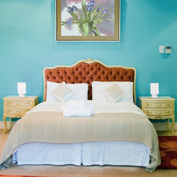 Simple Designs Gemini Colors 2 Pack Mini Touch Table Lamp Set with Fabric Shades - Picture 5 of 7